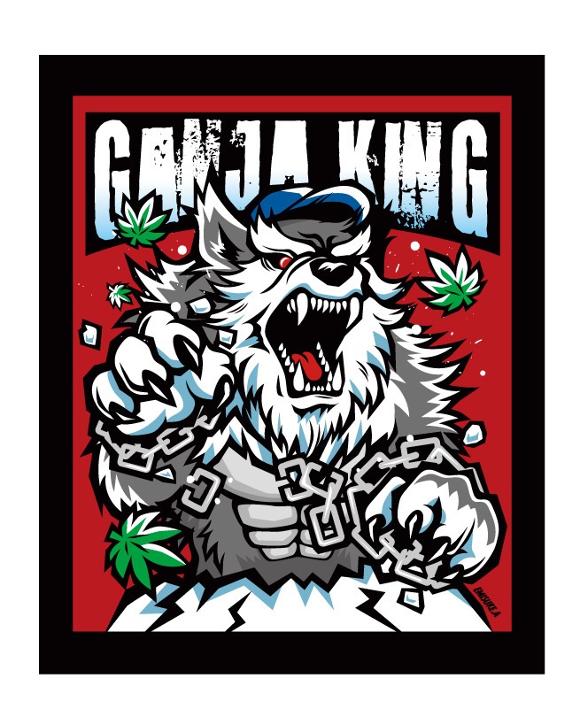 ステッカー●GANJA KING