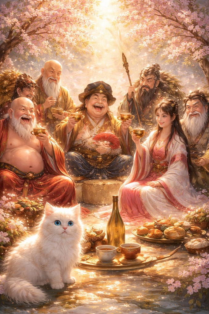 ファンタジー 七福神と福猫