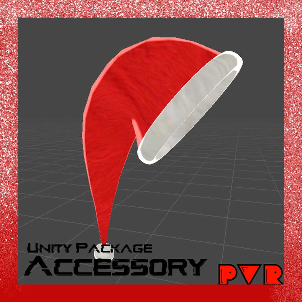 Santa Hat Original 3D Unity Accessory VRChat/Vtuber