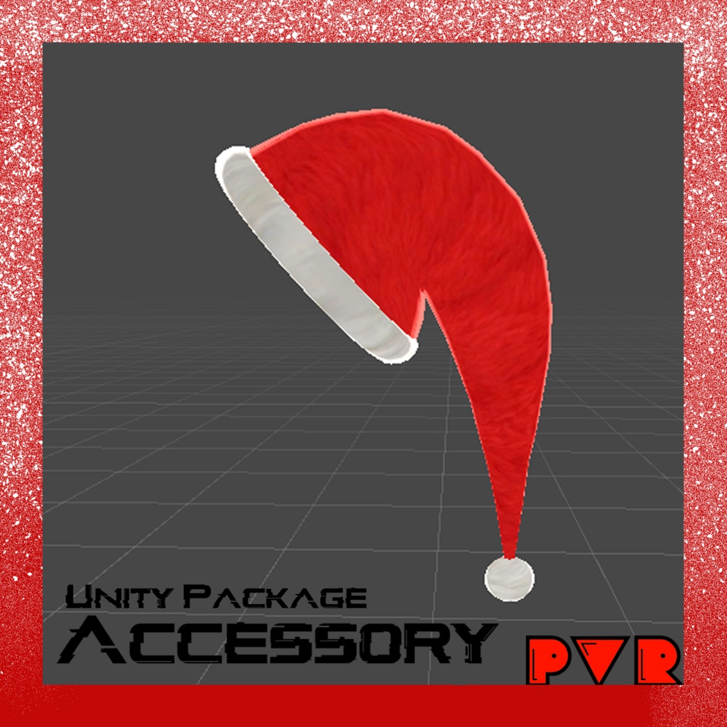 Santa Hat Original 3D Unity Accessory VRChat/Vtuber
