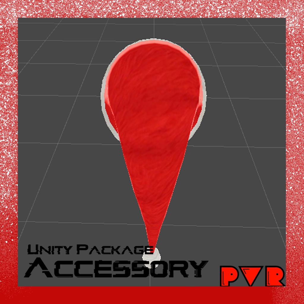 Santa Hat Original 3D Unity Accessory VRChat/Vtuber