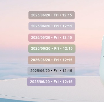 🕒 Date / Day / Time Widget カラフル版(OBS用ウィジェット)