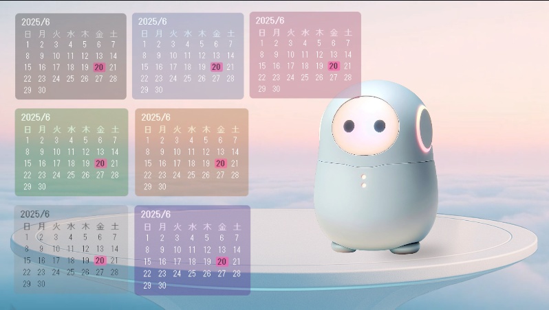 📅 Miniカレンダー・ウィジェット(カラフル版・OBS用)