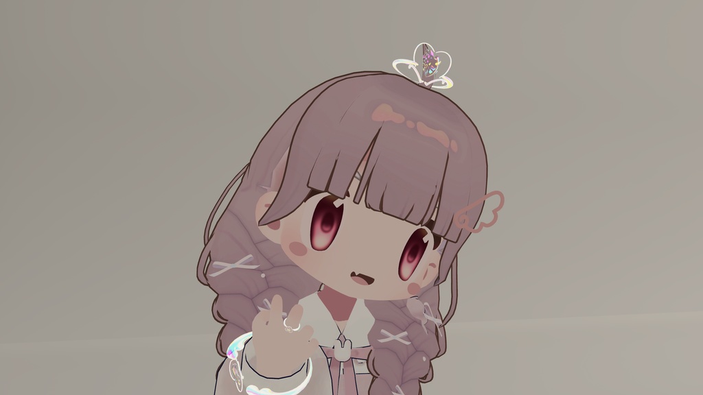 【VRChat想定】回る!!パステルハートアクセサリー