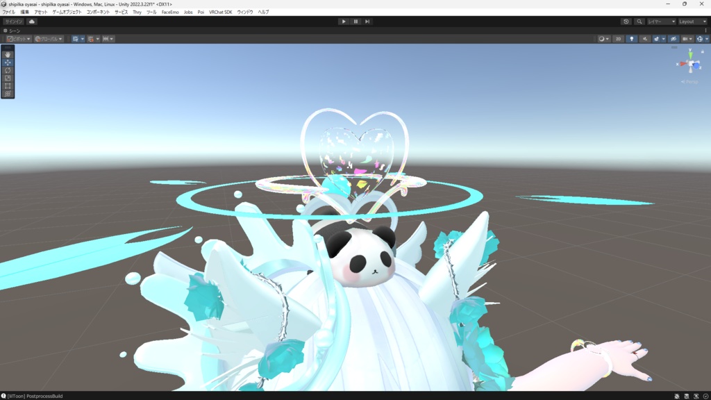 【VRChat想定】回る!!パステルハートアクセサリー