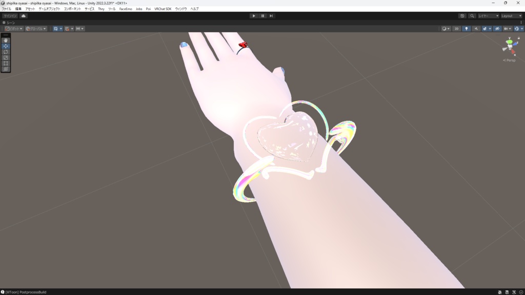 【VRChat想定】回る!!パステルハートアクセサリー
