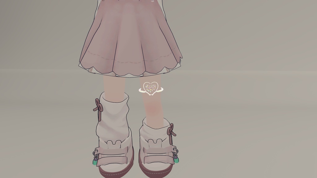 【VRChat想定】回る!!パステルハートアクセサリー