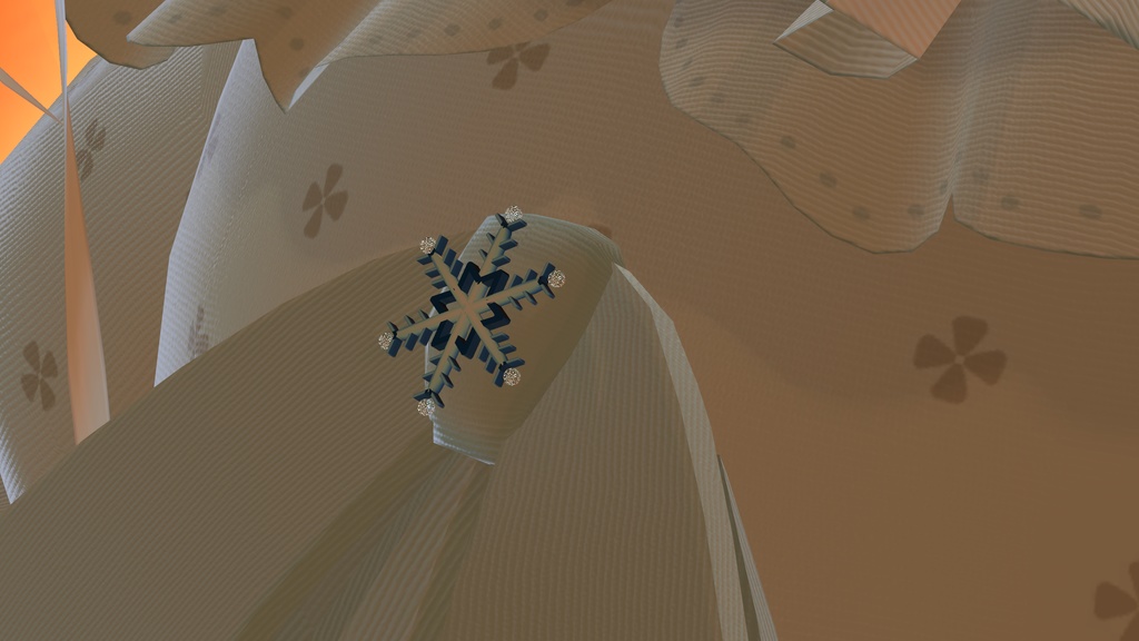 【VRC想定】【無料】万能!回る雪の結晶オブジェクト