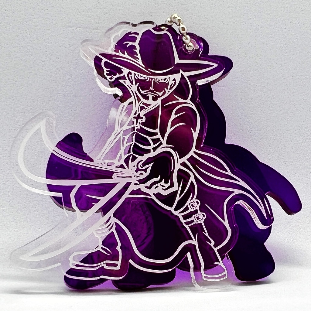 【ワンピ】レーザー彫刻アクキ"ミホーク"&"ゾロ"