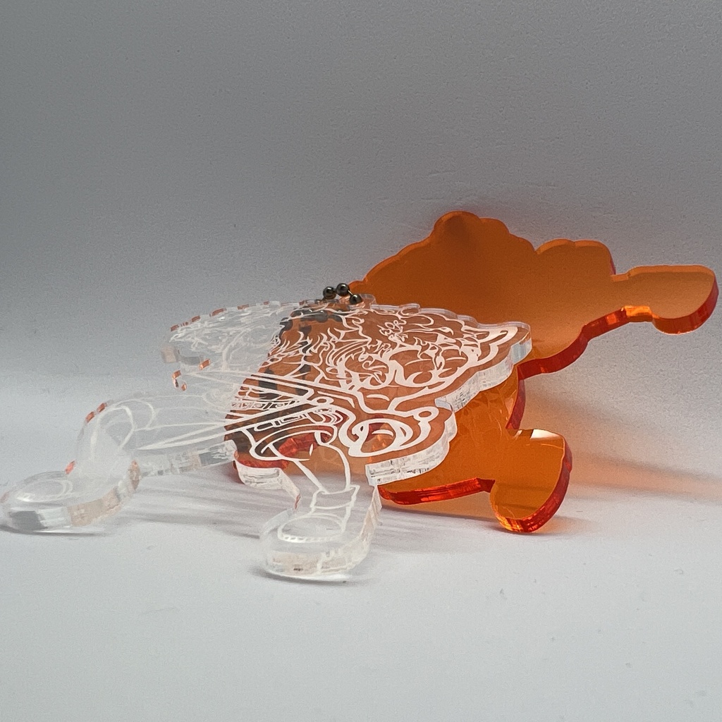 【ワンピ】"サボ"&"エース"レーザー彫刻アクキ