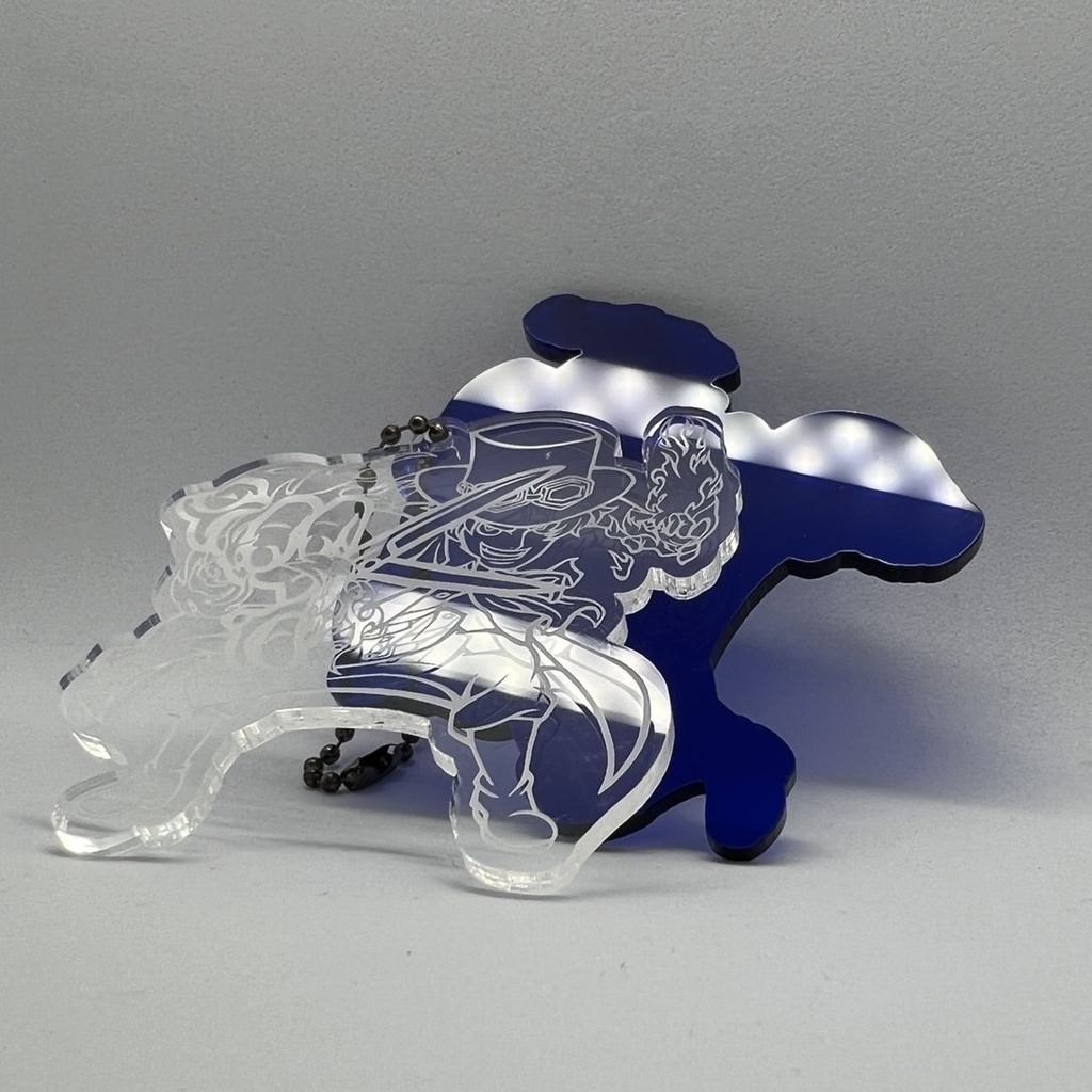 【ワンピ】"サボ"&"エース"レーザー彫刻アクキ