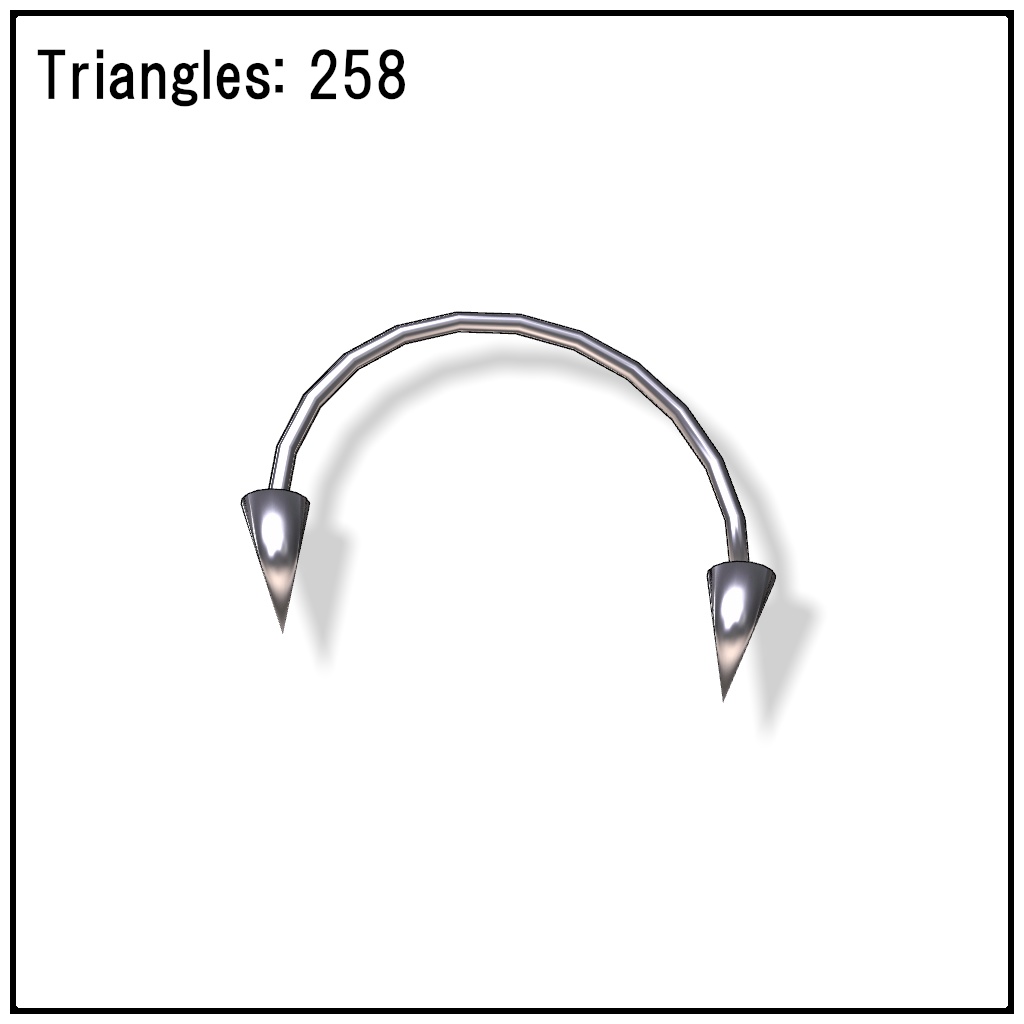 【無料】シンプル牙ピアス【かにぴあっさー販促用】【3アバター対応】