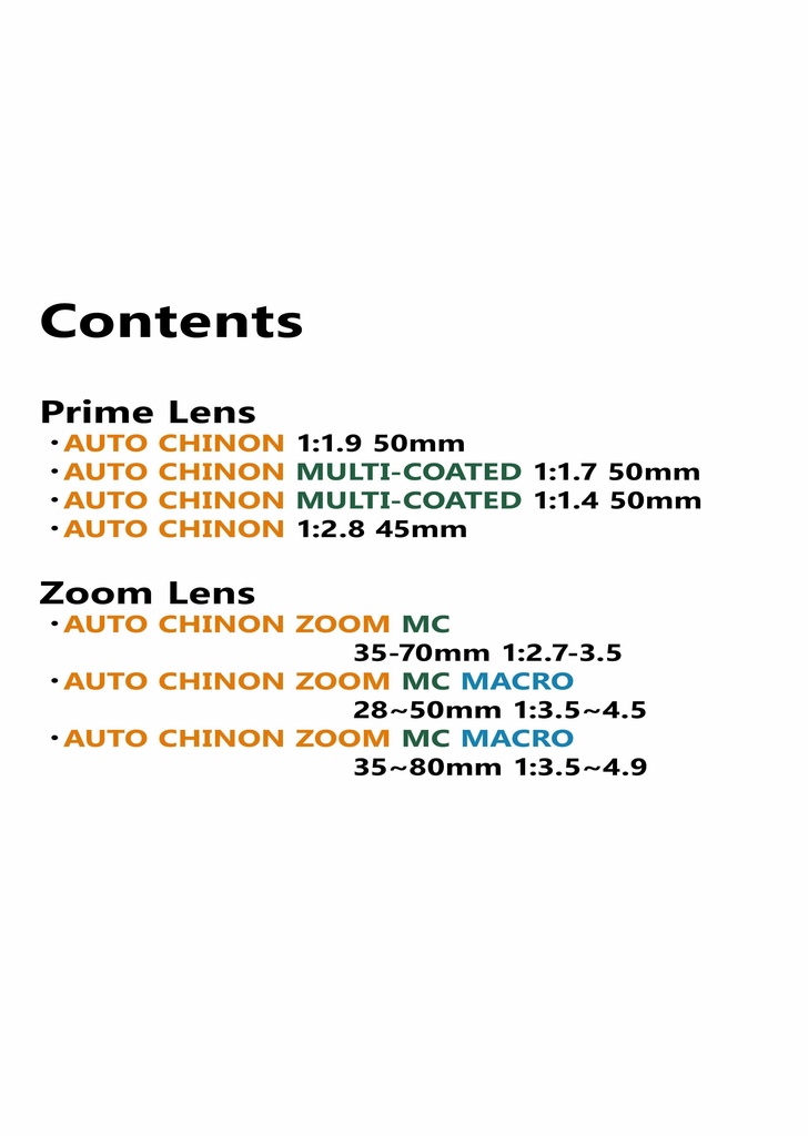 AUTO CHINON for PENTAX K