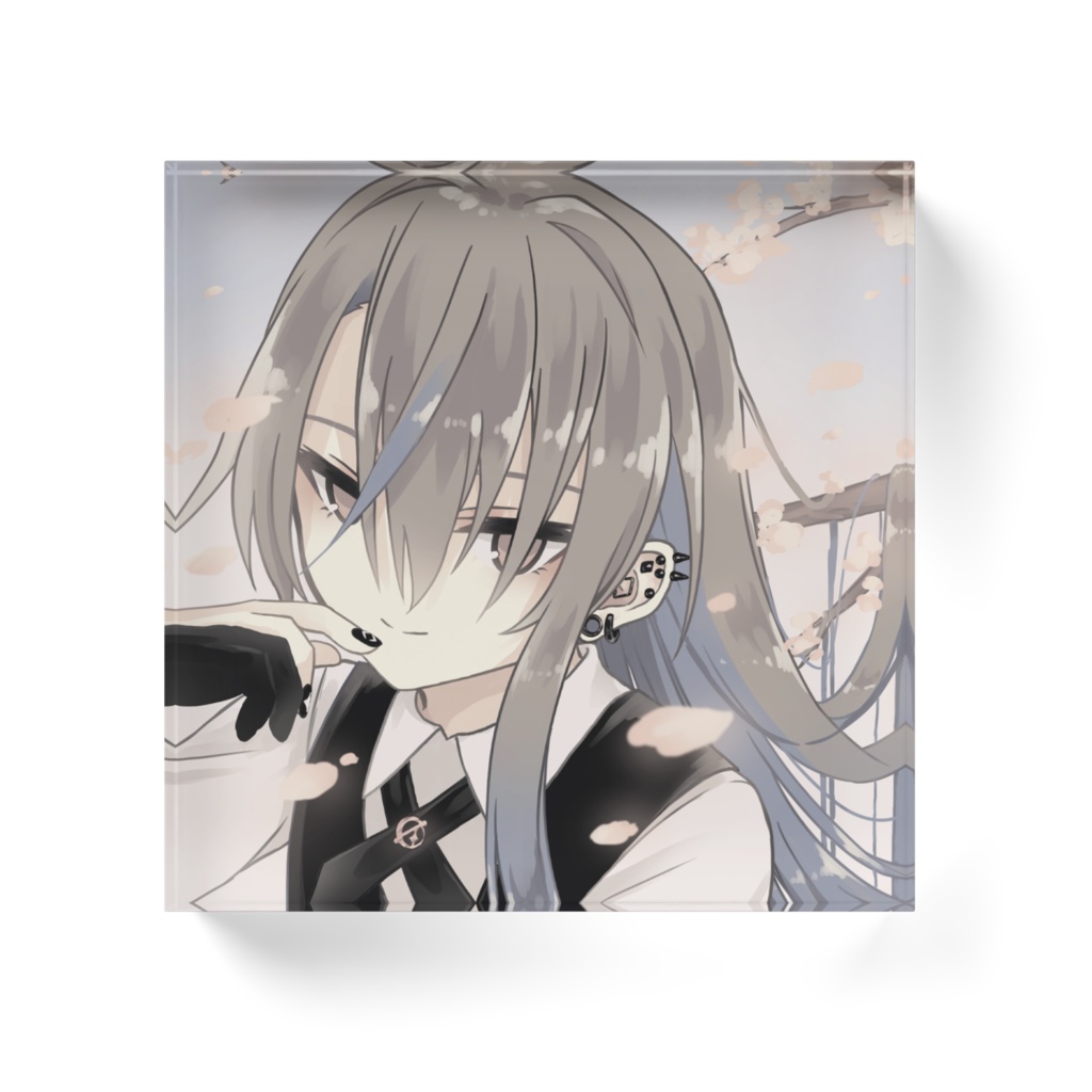 朱鷺下《桜》アクリルブロック