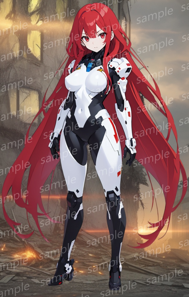 【衣装4種・表情13種】近未来兵士_女性_立ち絵素材