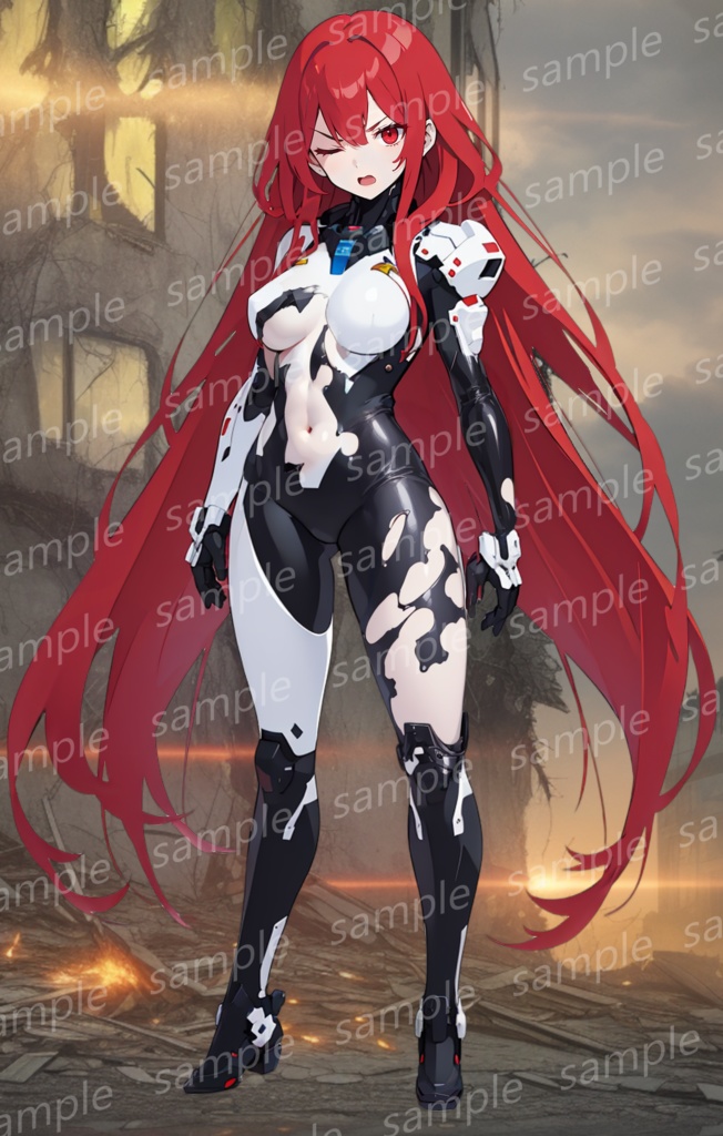 【衣装4種・表情13種】近未来兵士_女性_立ち絵素材