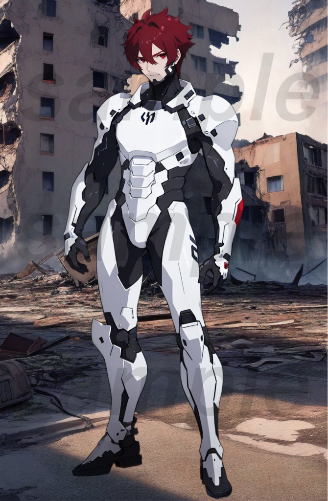 【衣装4種・表情12種】近未来兵士_男性_立ち絵素材