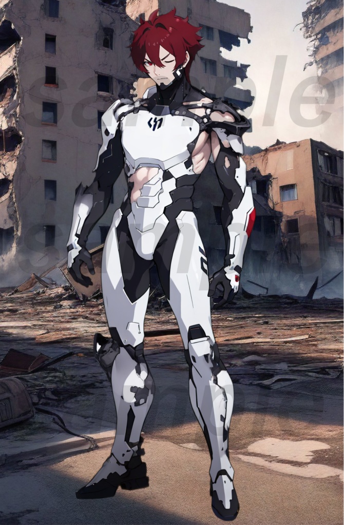 【衣装4種・表情12種】近未来兵士_男性_立ち絵素材