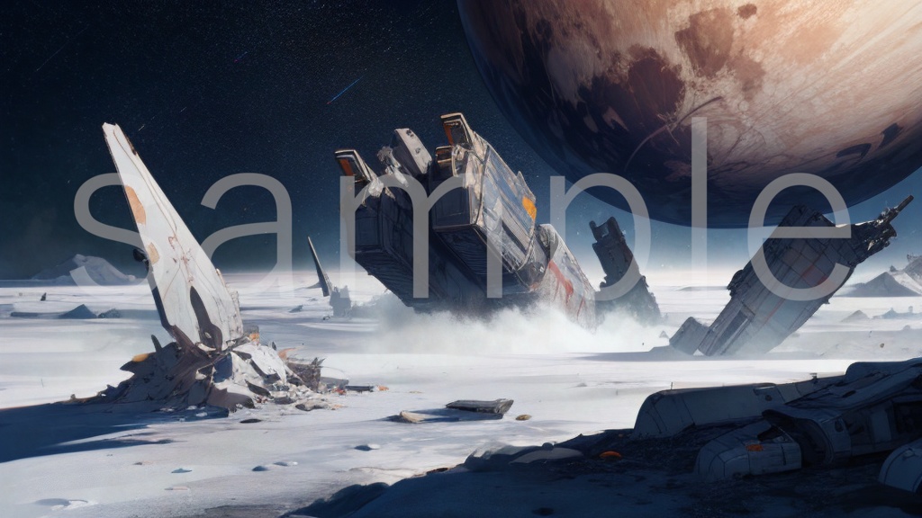 【背景素材】戦火が絶えない未来世界