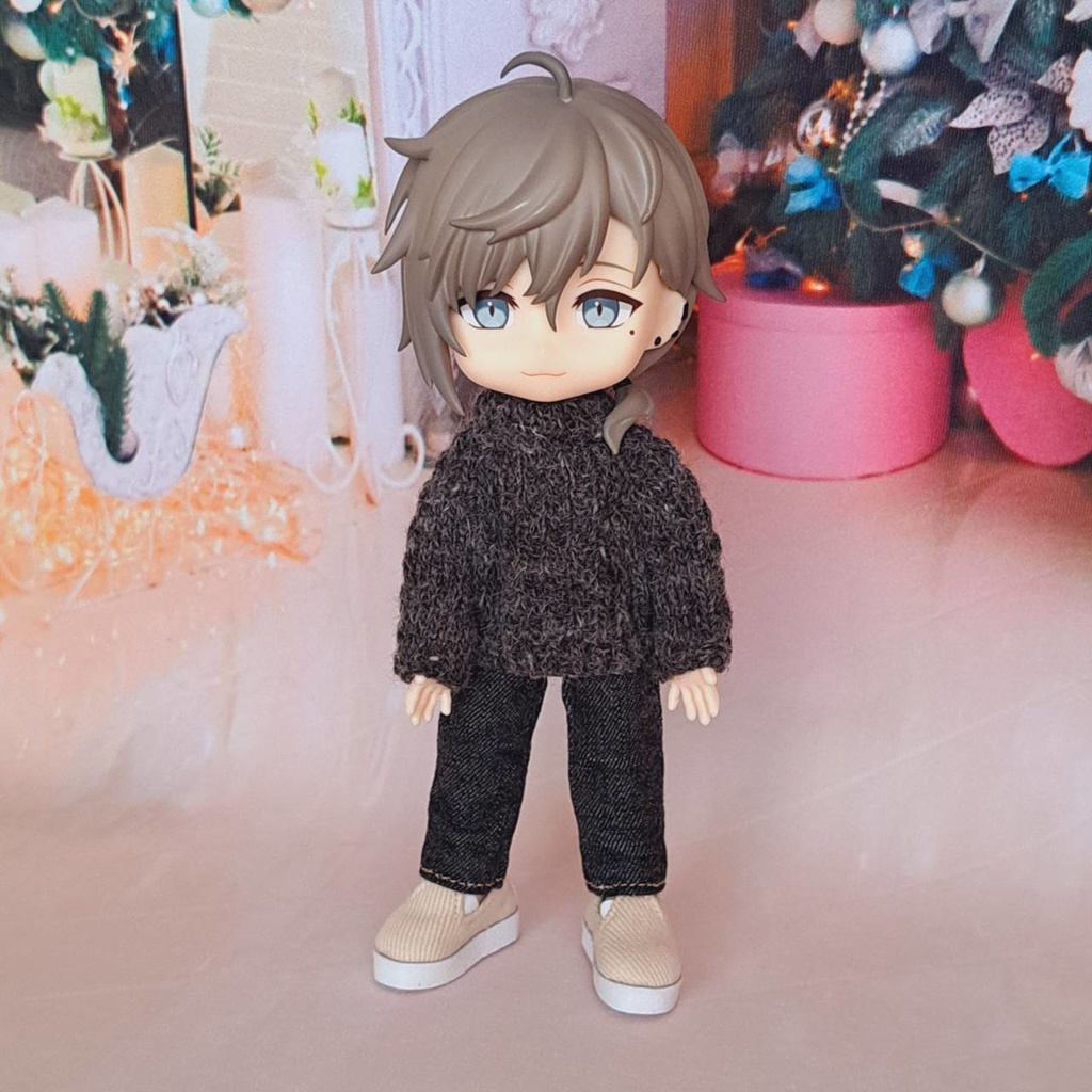 オビツ11用 セーター 菱形/縦縞