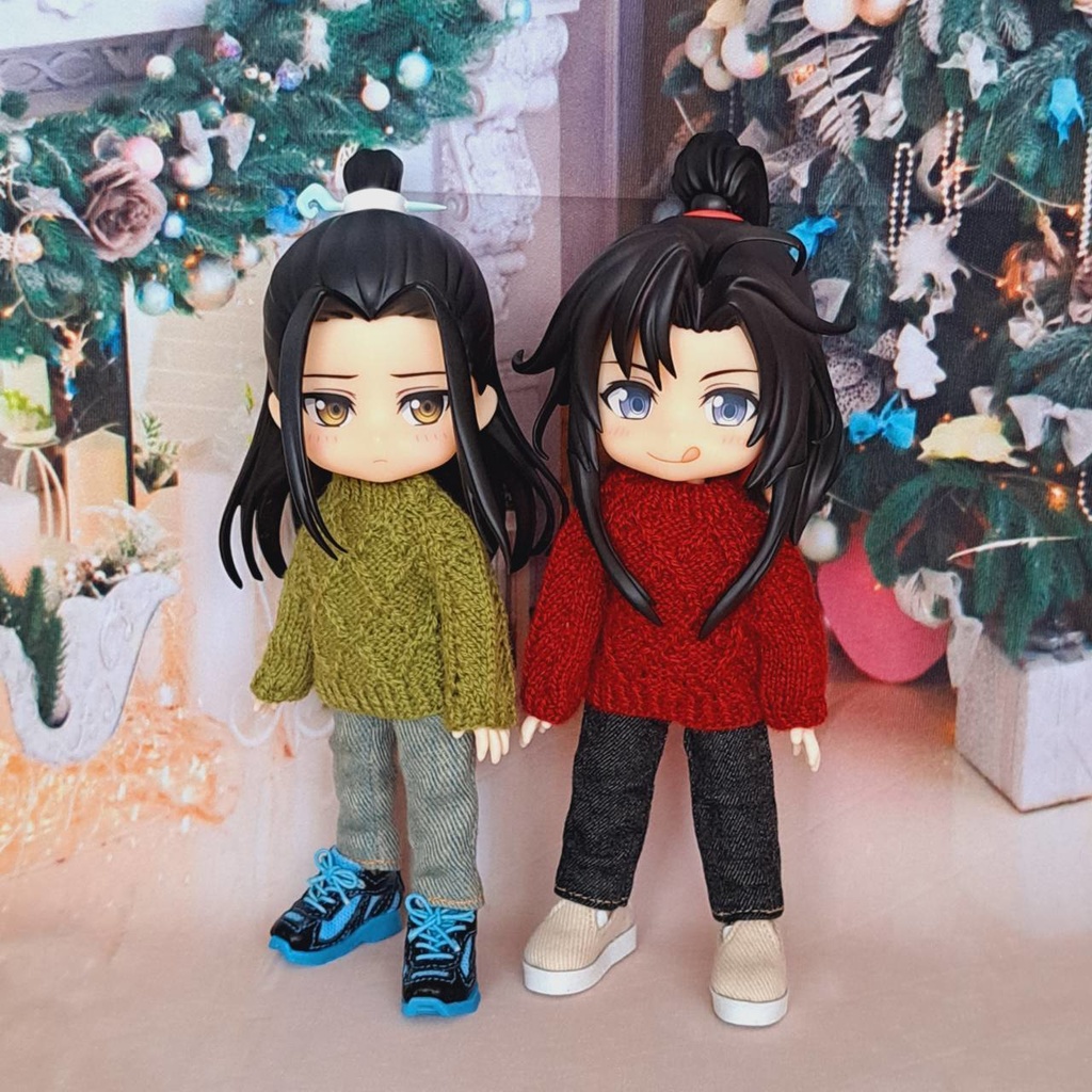 オビツ11用 セーター 菱形/縦縞