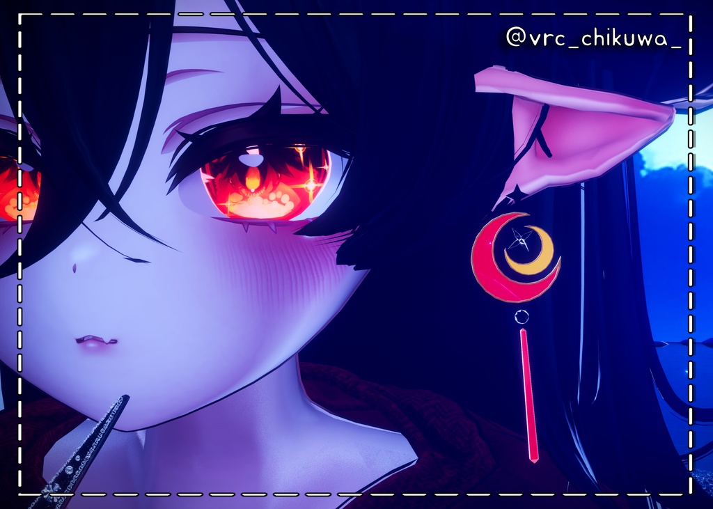 【Twin Crescent】 双月イヤリング