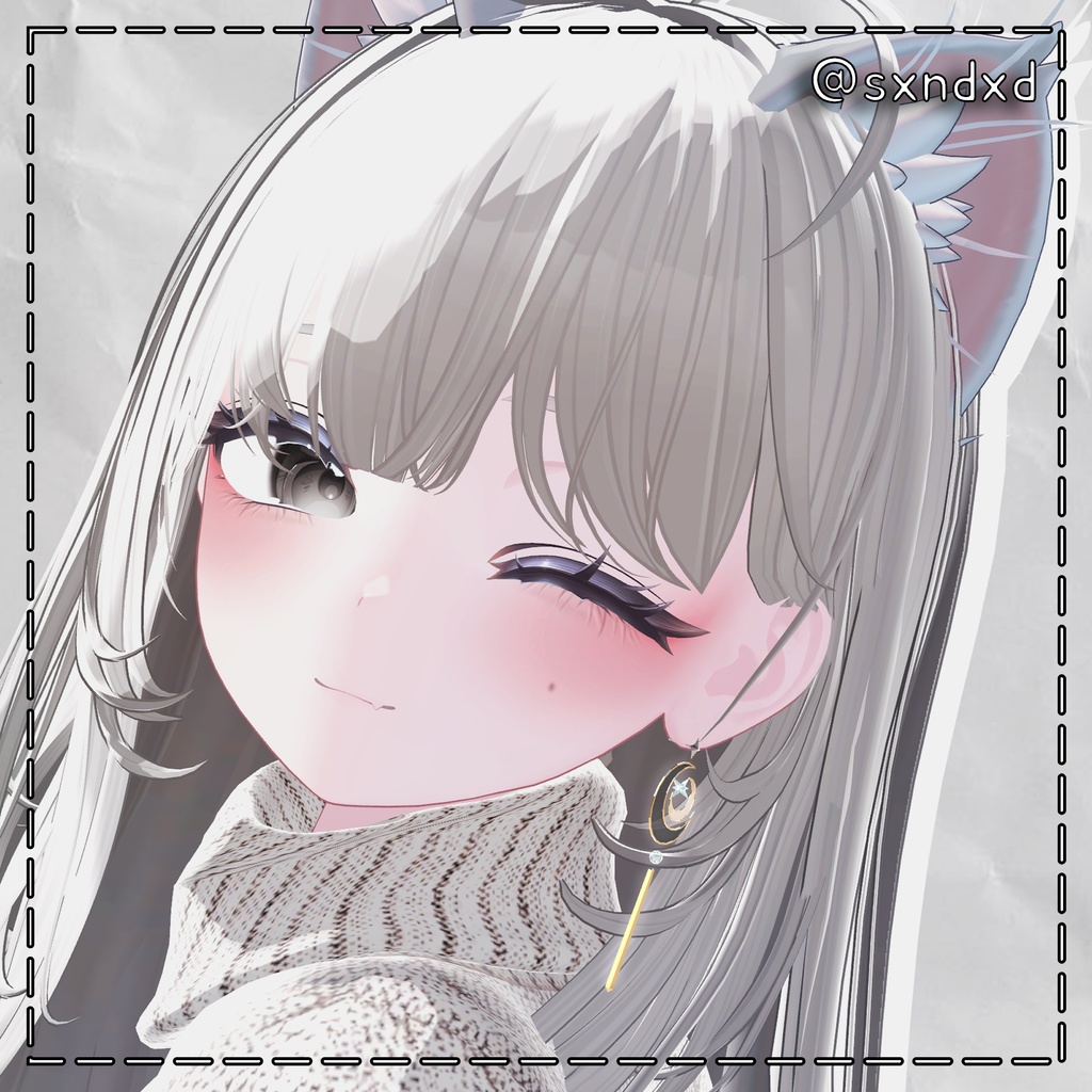 【Twin Crescent】 双月イヤリング