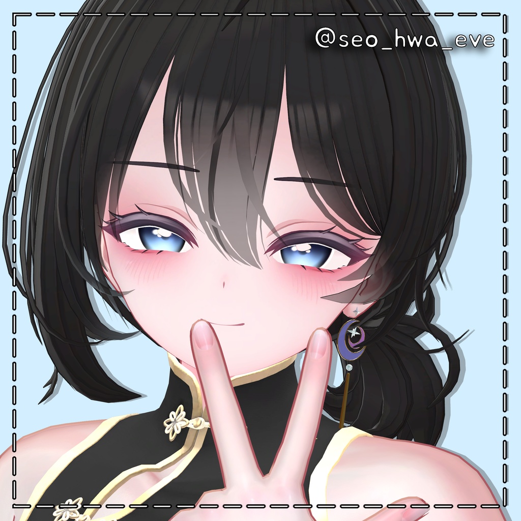 【Twin Crescent】 双月イヤリング