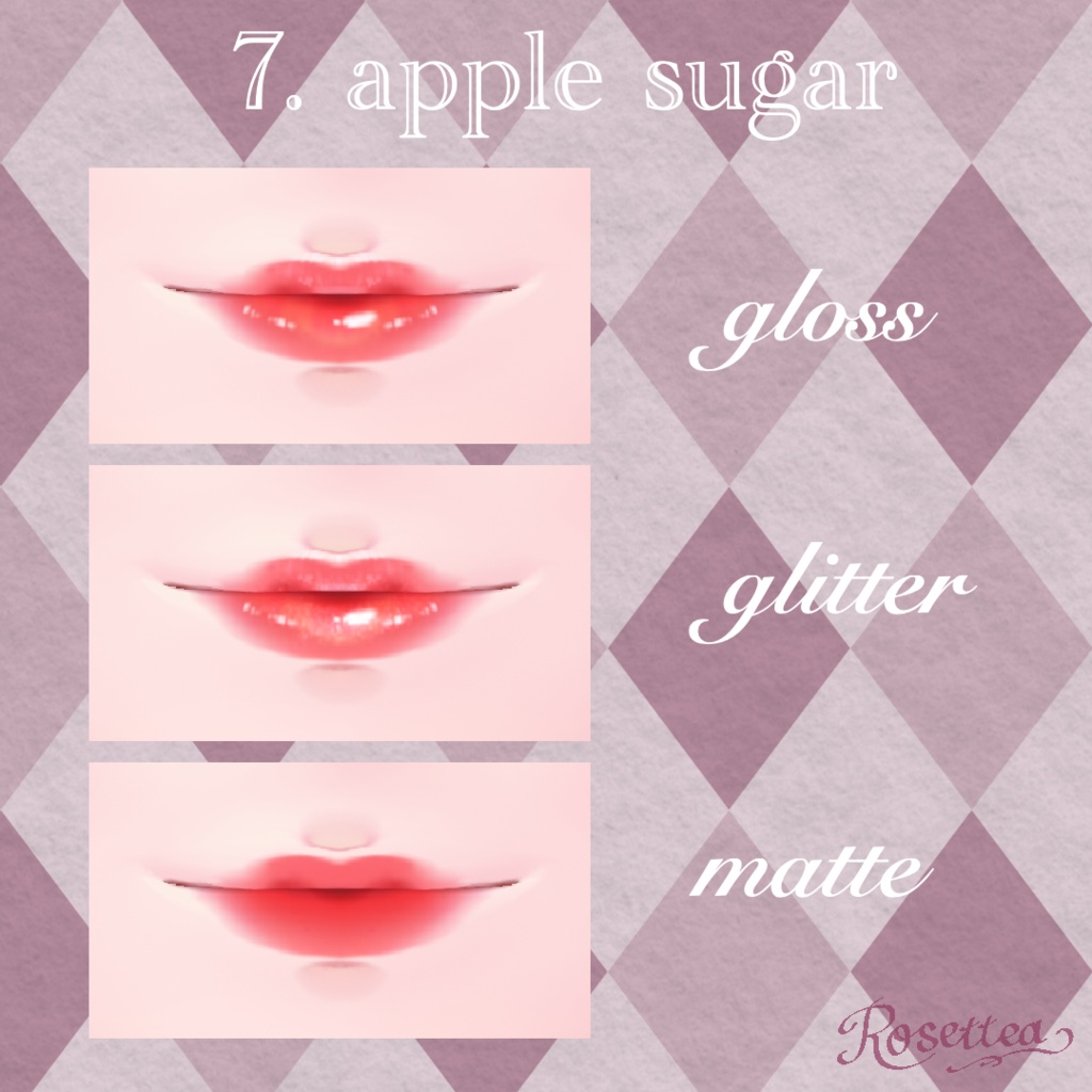 【VRoid】リップテクスチャ 8色セット