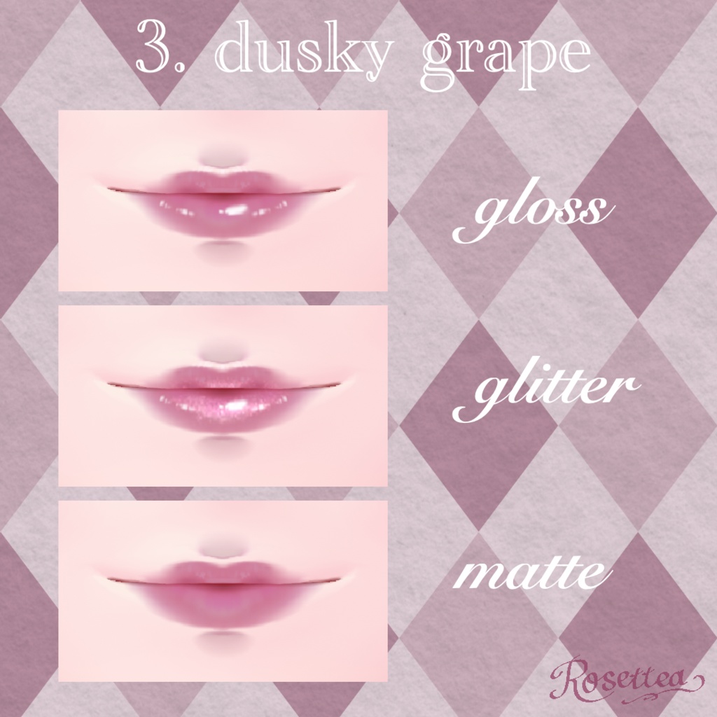 【VRoid】リップテクスチャ 8色セット