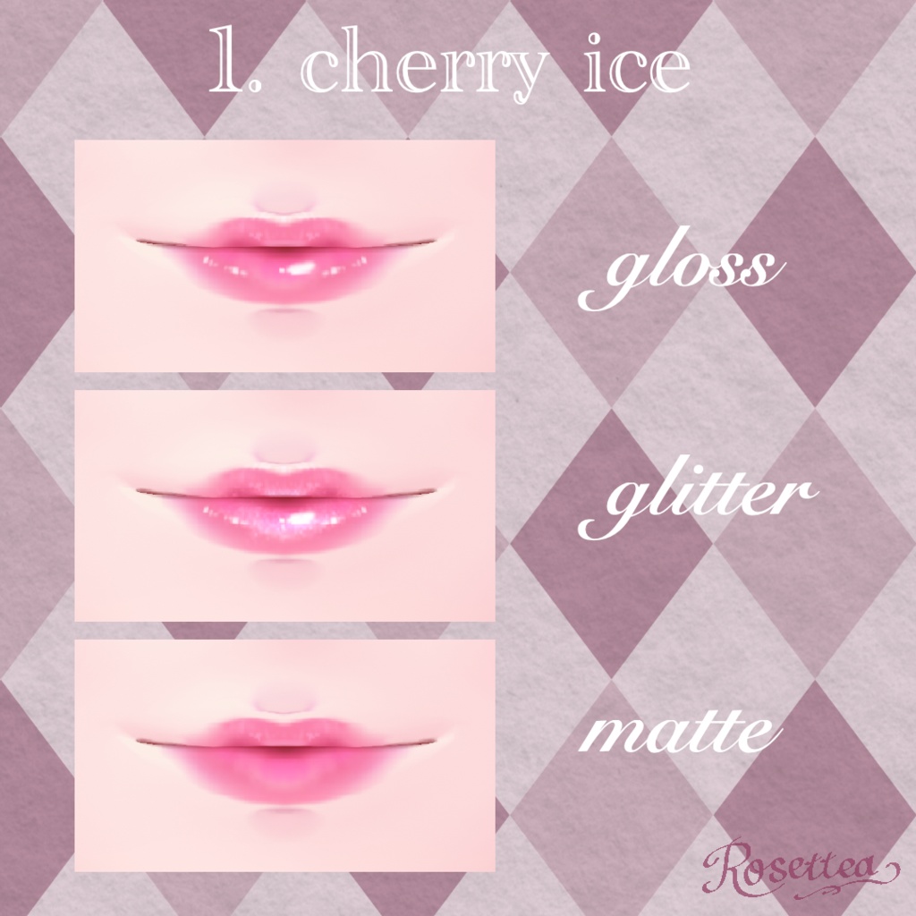 【VRoid】リップテクスチャ 8色セット