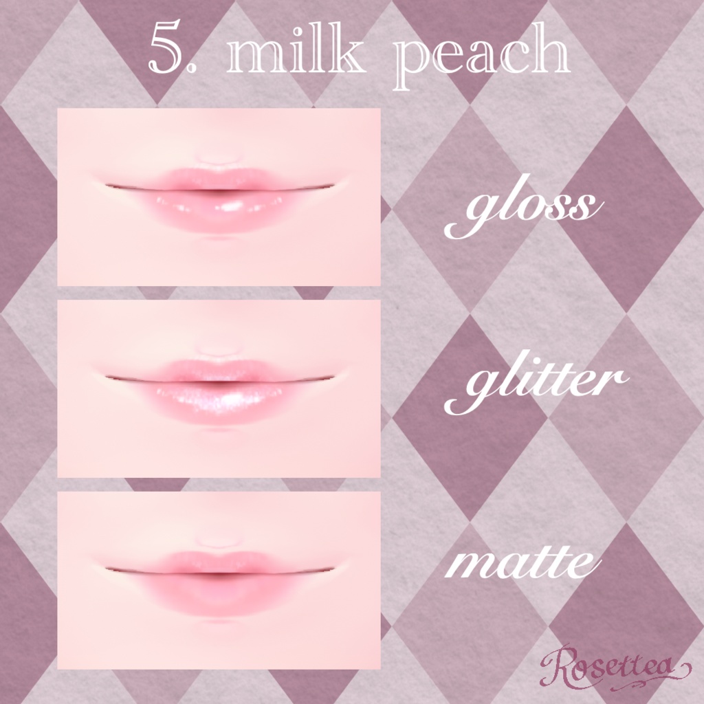 【VRoid】リップテクスチャ 8色セット