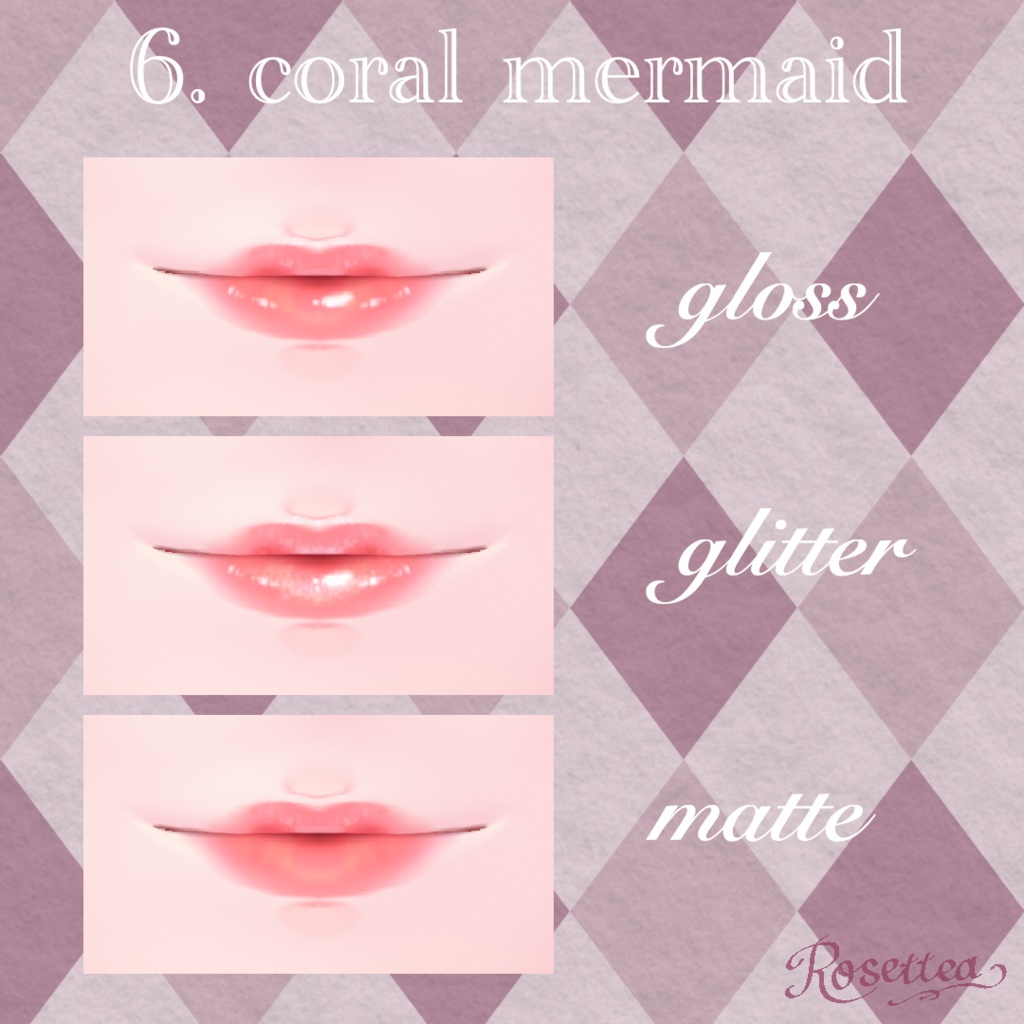 【VRoid】リップテクスチャ 8色セット