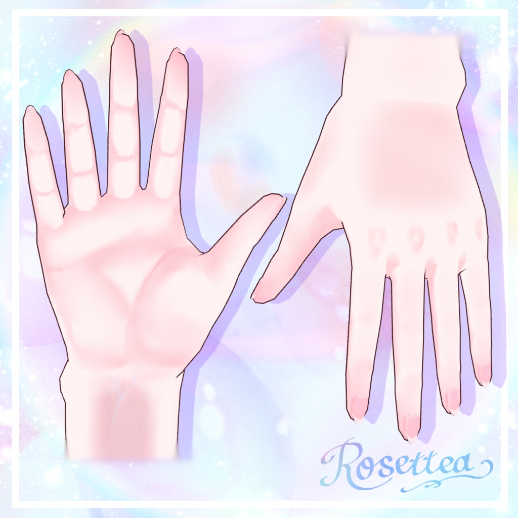 【VRoid】透明感のあるみずみずしいお肌テクスチャ 顔+体セット