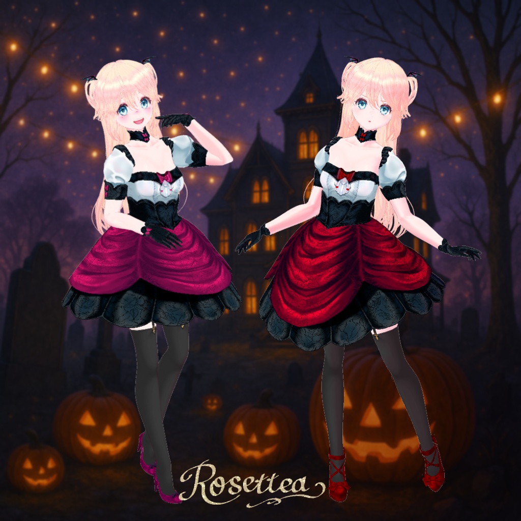 【VRoid】Devil's Ribbon Dress 全5色