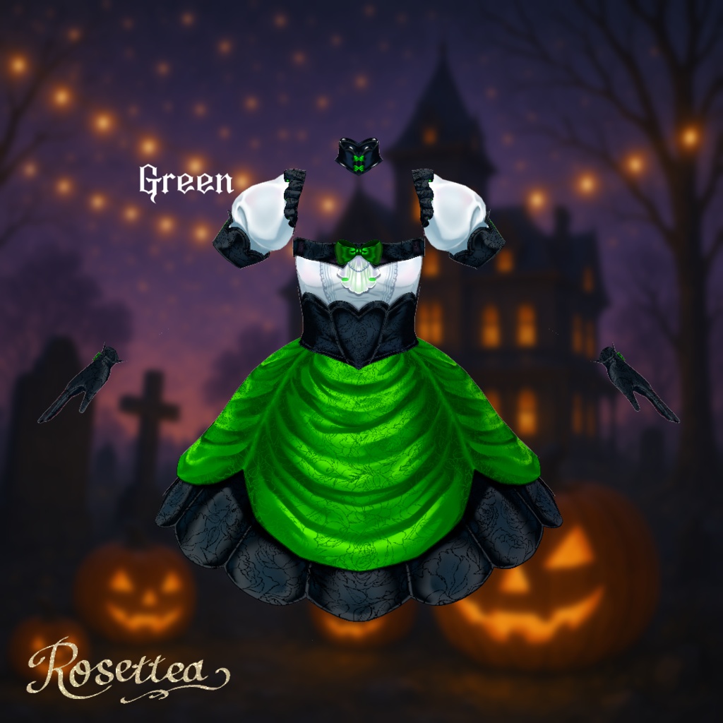 【VRoid】Devil's Ribbon Dress 全5色