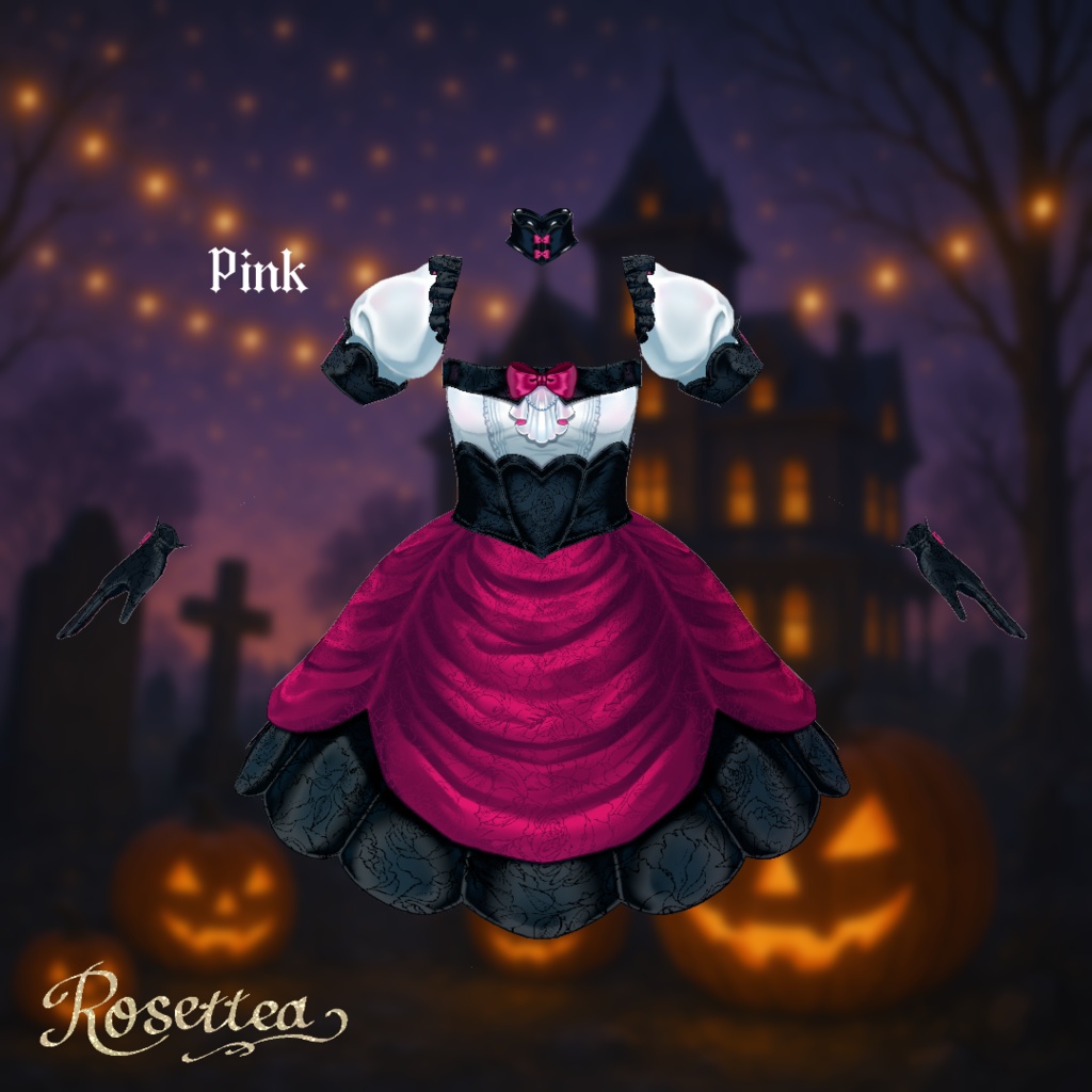 【VRoid】Devil's Ribbon Dress 全5色