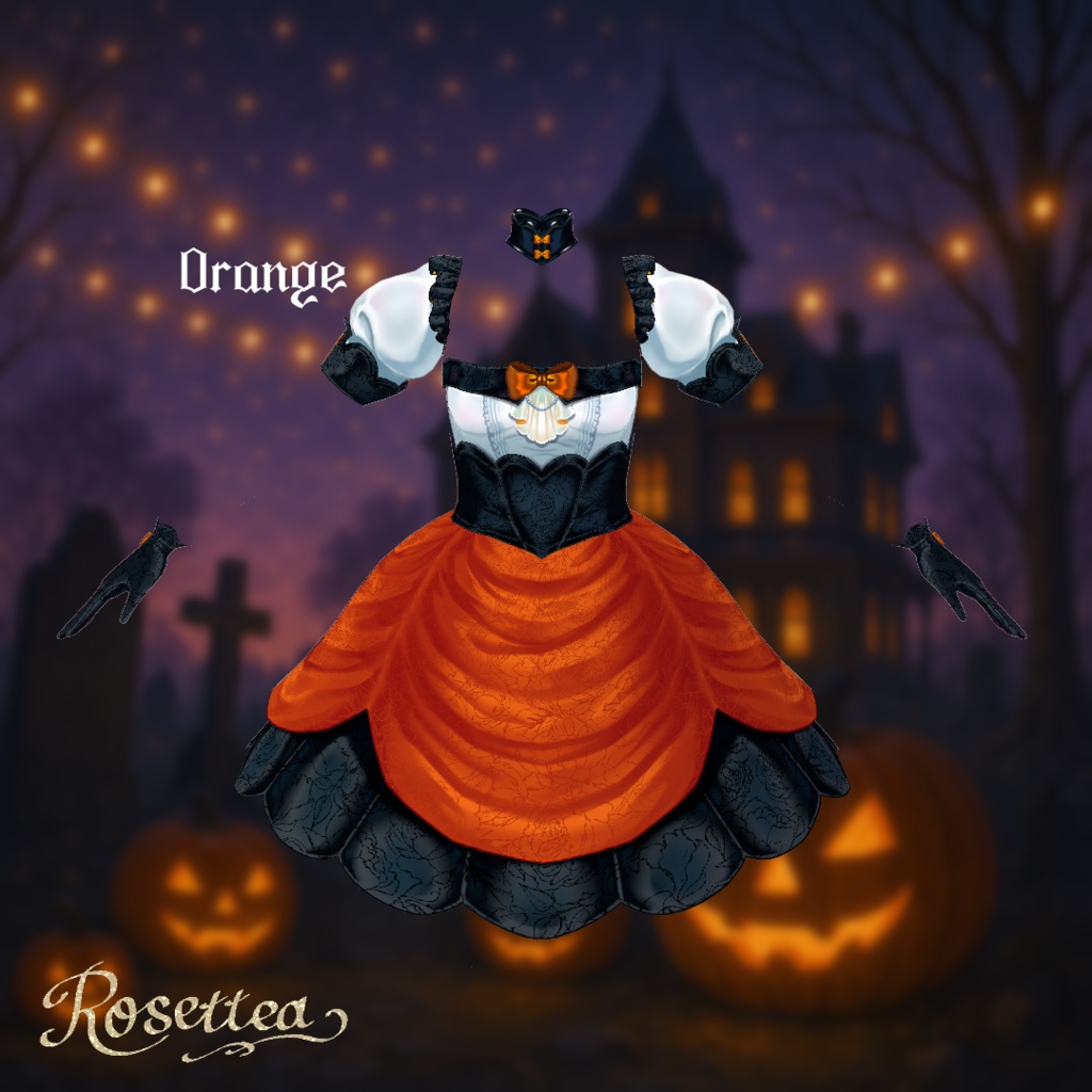 【VRoid】Devil's Ribbon Dress 全5色