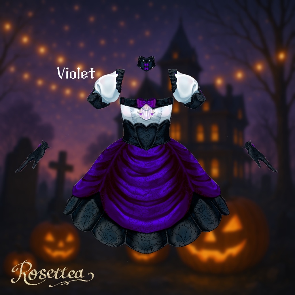 【VRoid】Devil's Ribbon Dress 全5色