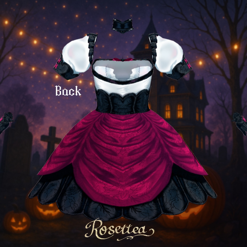 【VRoid】Devil's Ribbon Dress 全5色