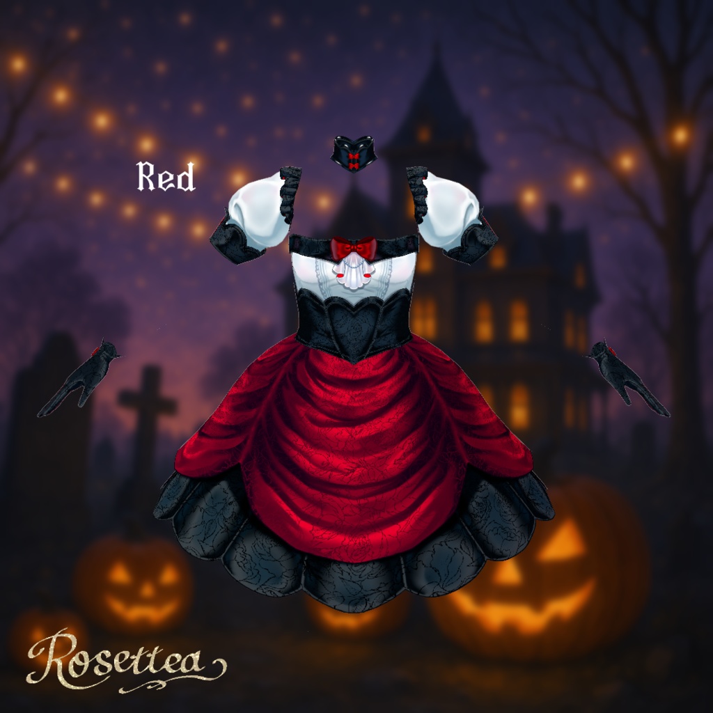 【VRoid】Devil's Ribbon Dress 全5色