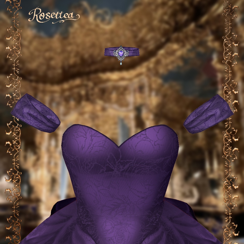 VDP2025ポスター出展中【VRoid】Crimson Rose Dress🌹