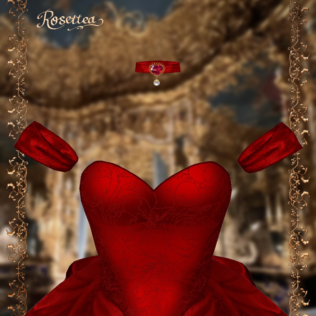 VDP2025ポスター出展中【VRoid】Crimson Rose Dress🌹