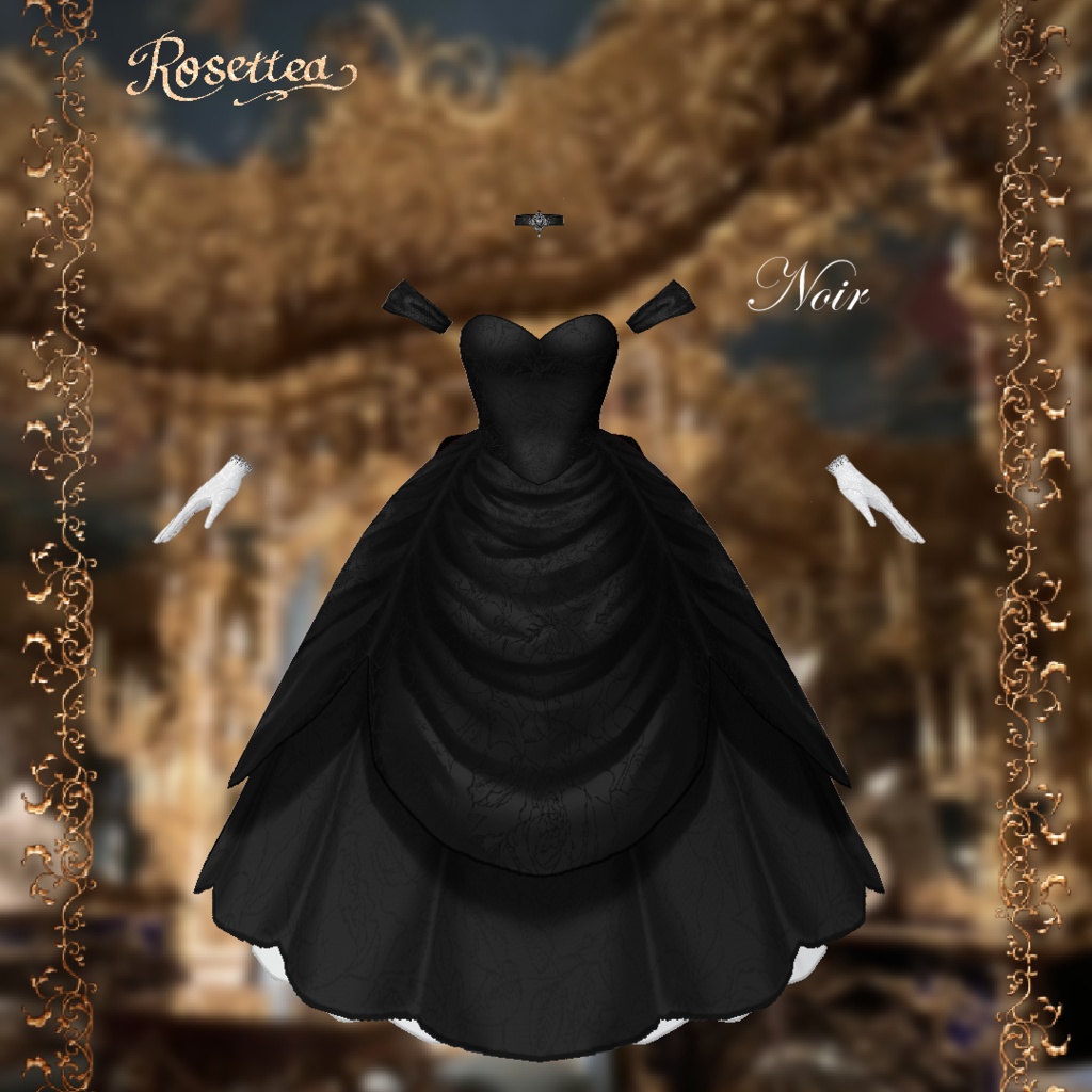 VDP2025ポスター出展中【VRoid】Crimson Rose Dress🌹