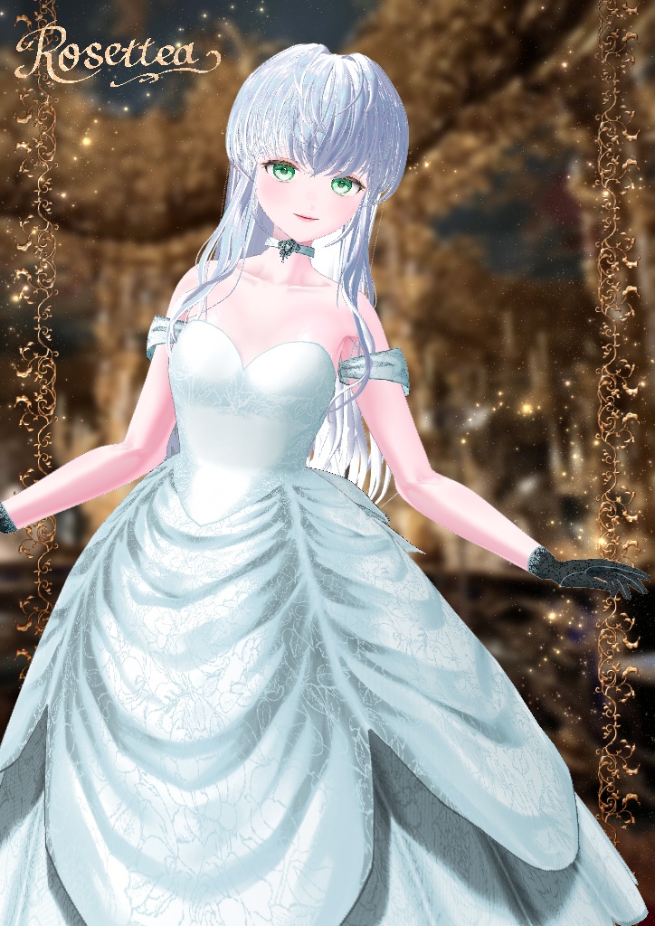 VDP2025ポスター出展中【VRoid】Crimson Rose Dress🌹