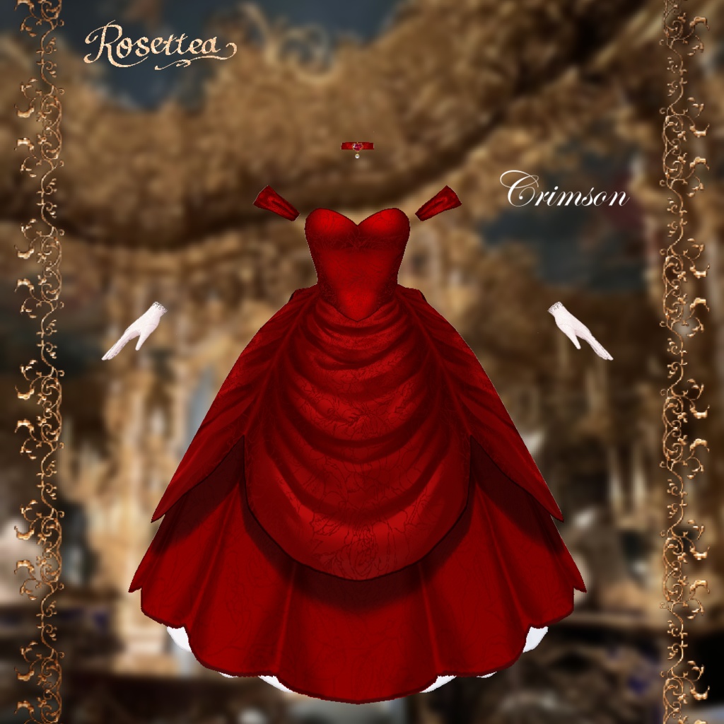 VDP2025ポスター出展中【VRoid】Crimson Rose Dress🌹