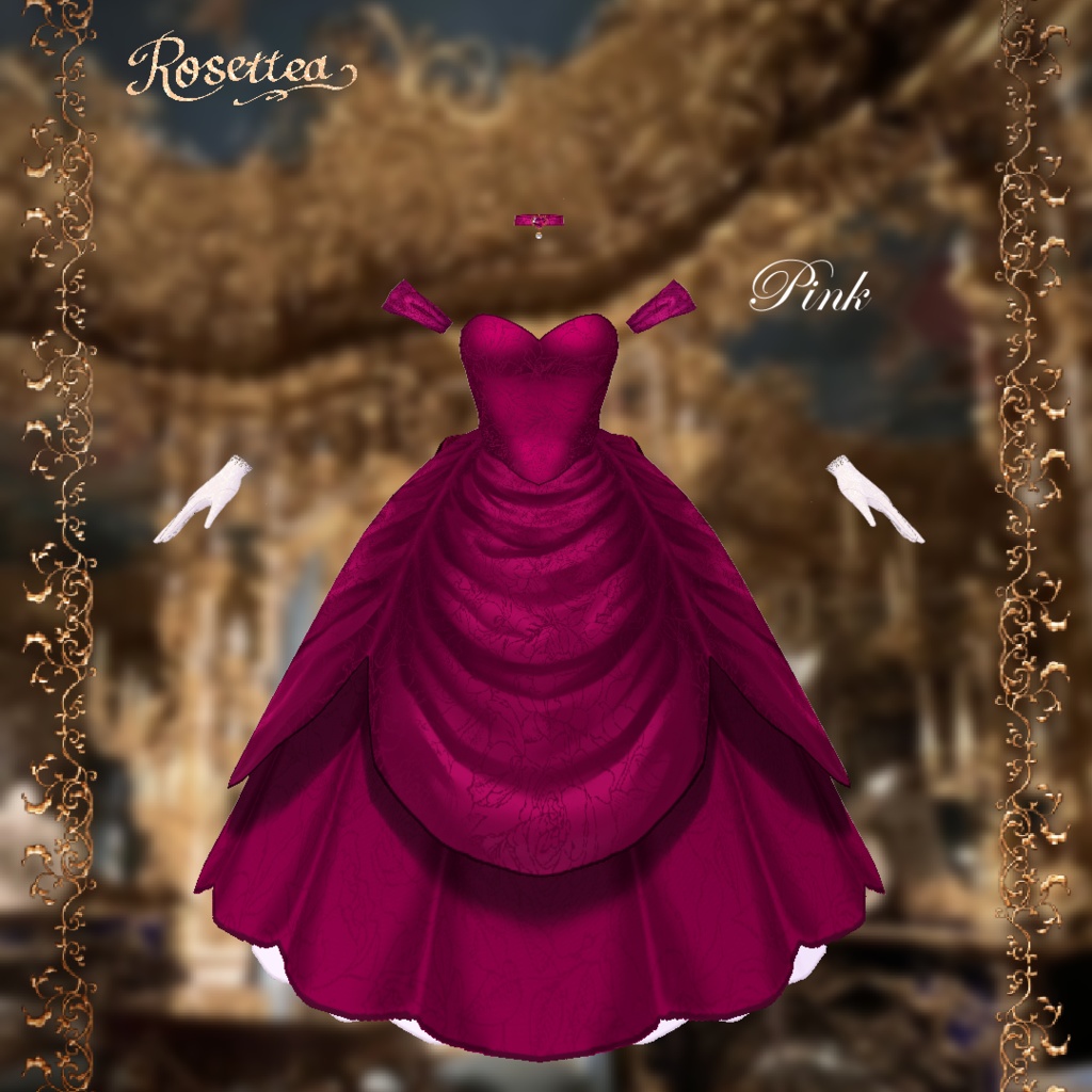 VDP2025ポスター出展中【VRoid】Crimson Rose Dress🌹