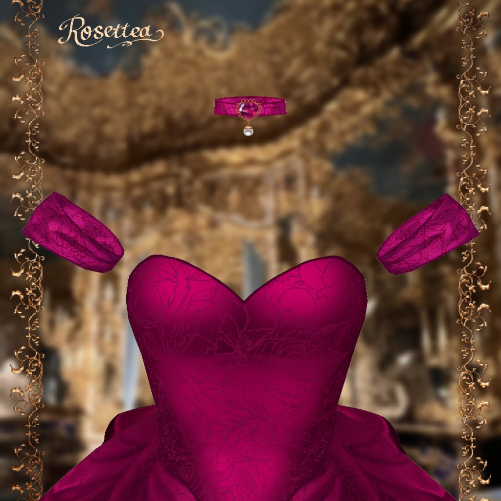 VDP2025ポスター出展中【VRoid】Crimson Rose Dress🌹