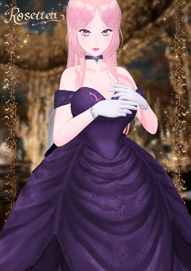 VDP2025ポスター出展中【VRoid】Crimson Rose Dress🌹