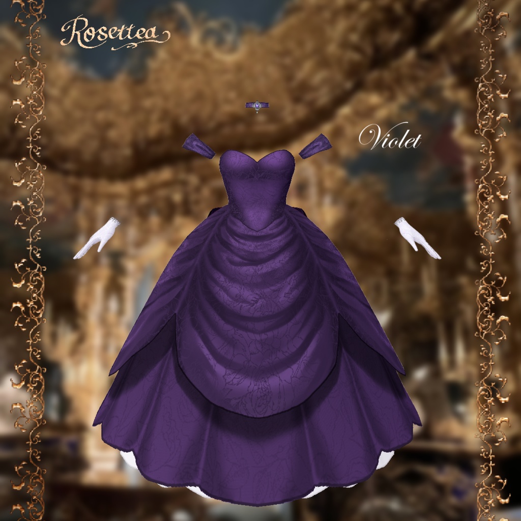 VDP2025ポスター出展中【VRoid】Crimson Rose Dress🌹